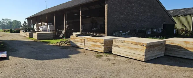 Gebruikte betonplaten