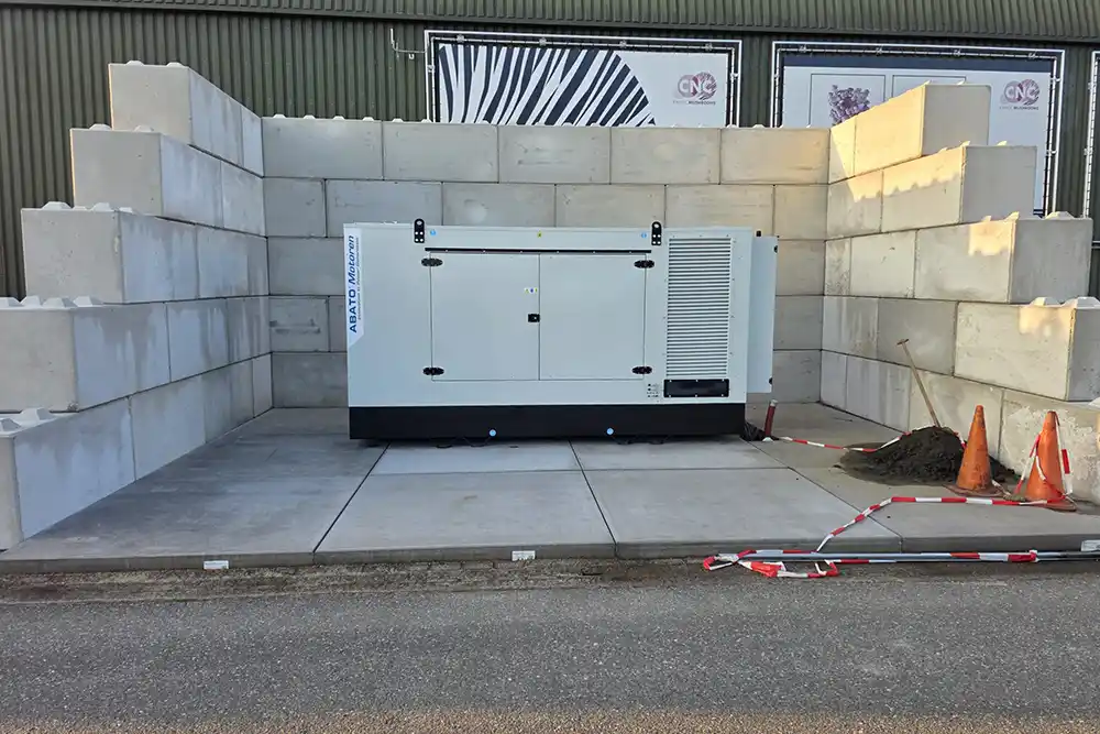 Brandwerende muur bouwen betonnen blokken 002
