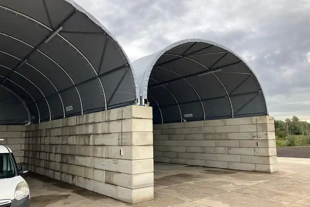 001 megablokken voor overdekte buitenopslag tent constructie geldermalsen
